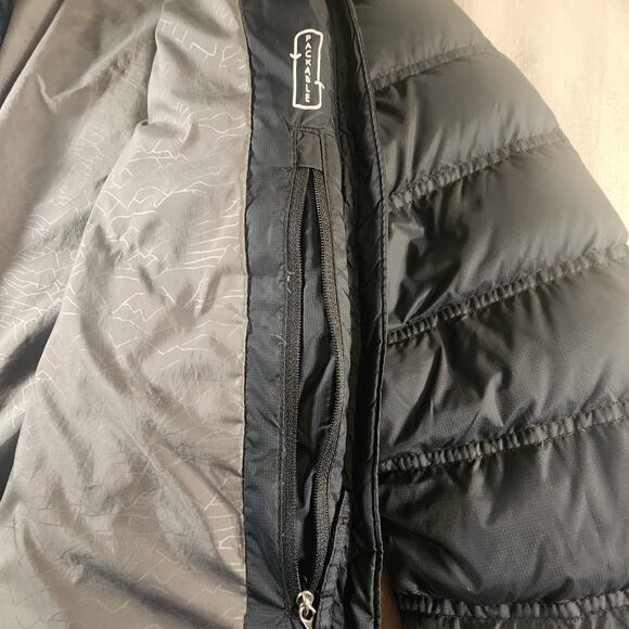 EMS Black Down Puffer Jacket M Packable 80/20 Feather RN57113 F21W2069 - Picture 8 of 12